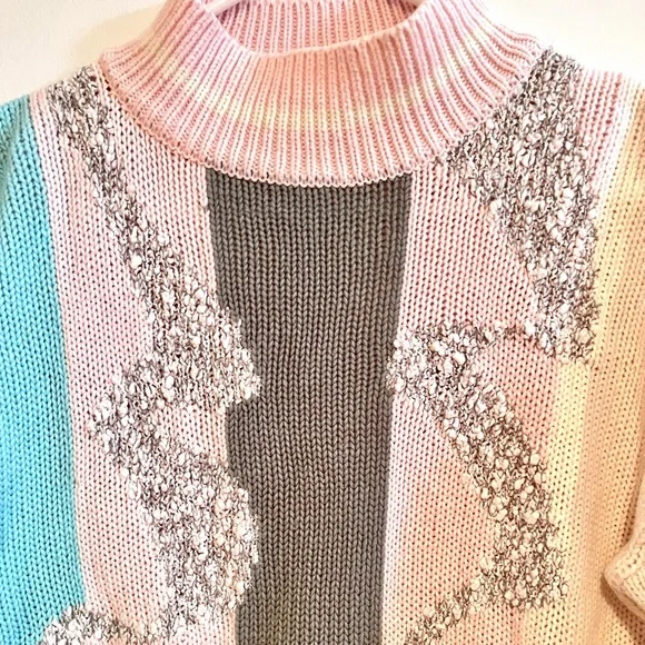 Vintage 1980s Abstract Sweater, M - Picture 3 of 4